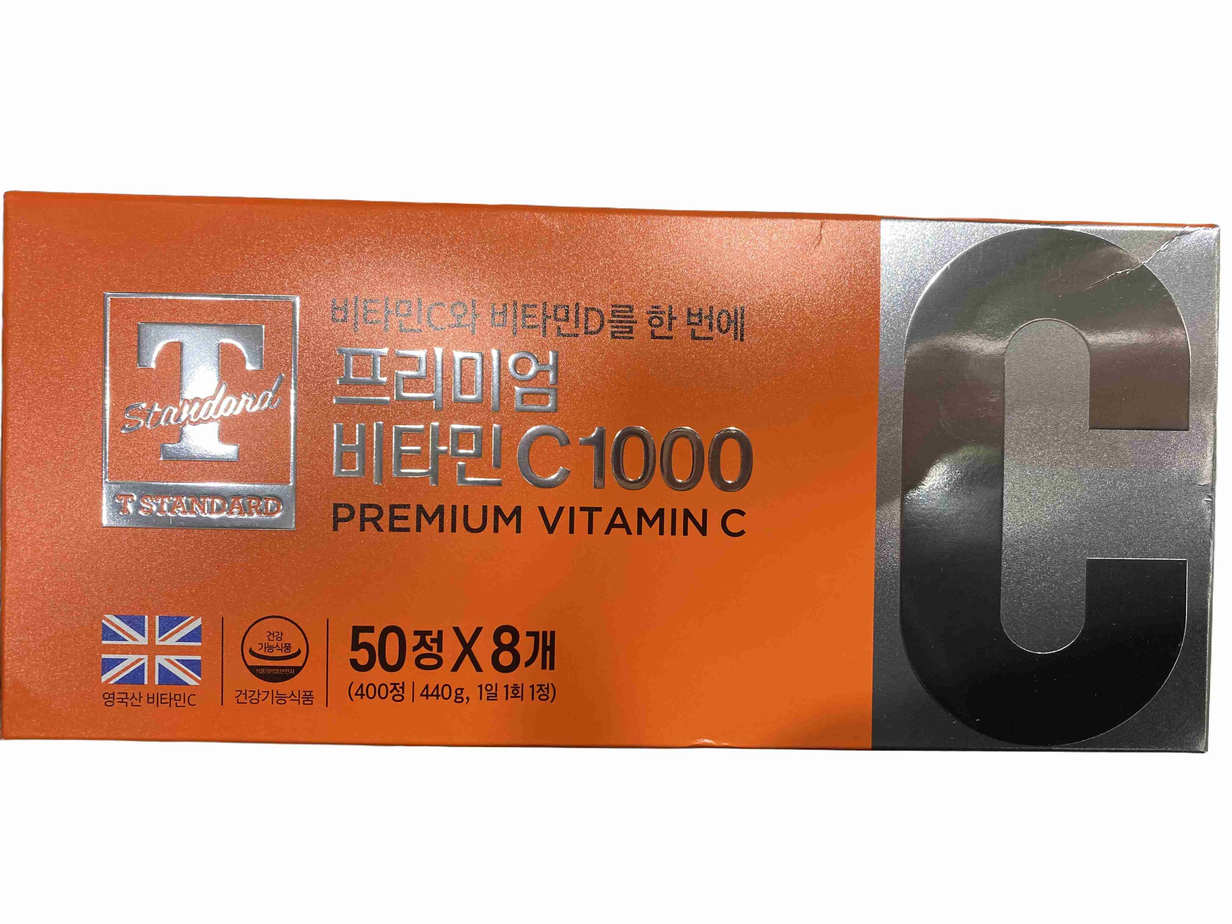<b>T STANDARD</b> 프리미엄 <b>비타민</b>C 1000 400정  1정  1개