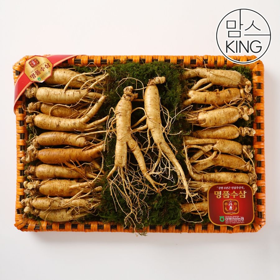 (현대Hmall) [맘스킹][강원인삼농협] 6년근 수삼 선물세트 4호 1kg(9-10편)