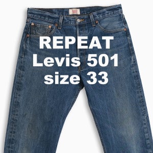 빈티지 리바이스 501 진청 33 인치