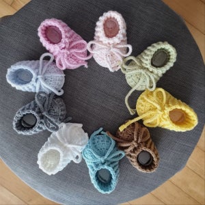 🍓귀여운 손뜨개 아가신발🍓신생아신발🍓생애 첫 신발, 류쌤의 작업실