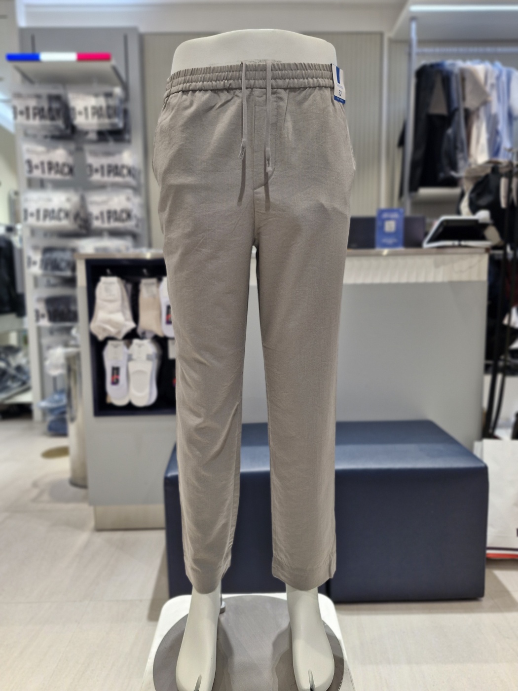 폴햄 쿨링 <b>리넨</b>라이크 테이퍼드 밴딩 팬츠 PHF2PP1056