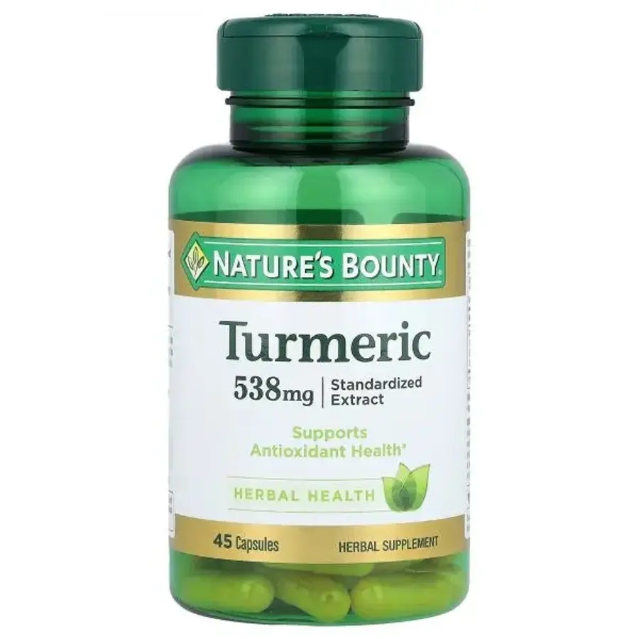 Nature’s Bounty, 강황, 표준화된 추출물, 538mg, 캡슐 45정