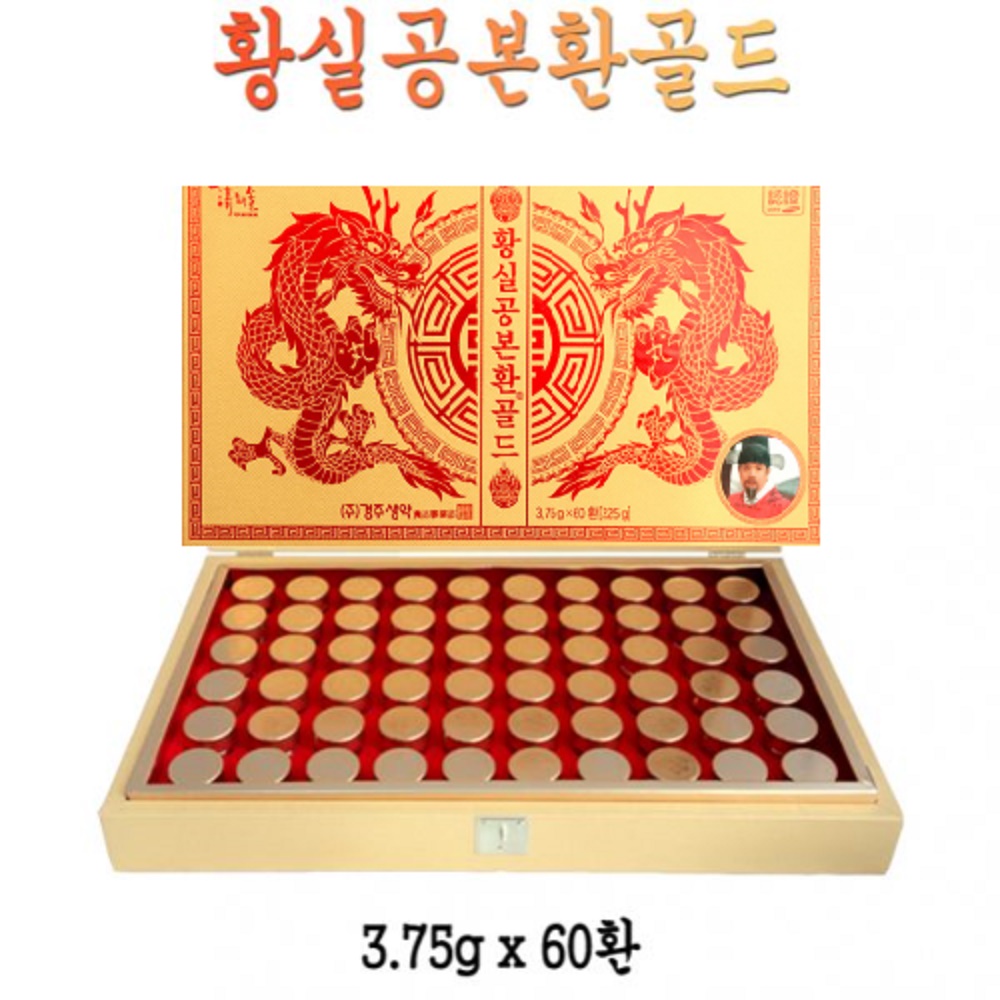 경주생약 우슬닭발환230g 오가피 홍화씨 당귀 천궁<b>황실공본환골드</b> 60환 작약 하수오 인삼 녹용추출액  225g  60개