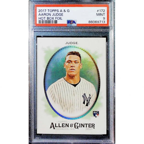 2017 탑스 앨런 앤 긴터 핫 박스 포일 172 아론 저지 RC 루키 카드 뉴욕 양키스 PSA 9 MINT
