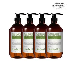 부케가르니 히말라야 허브 나드 두피 비듬 딥클렌징 케어 샴푸 1000ml x4개