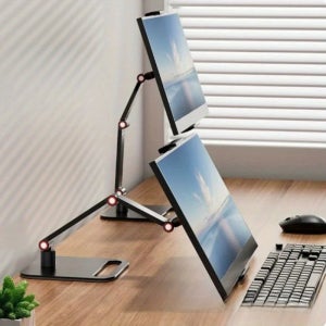 탈착식 노트북 모니터용 범용 수직 디스플레이 스탠드, 17.3인치 휴대용 보조 스크린 특징