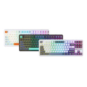 AULA 독거미  F87 pro 무선 게이밍 기계식 키보드 RGB라이트 GASKET구조 그레이 V4축