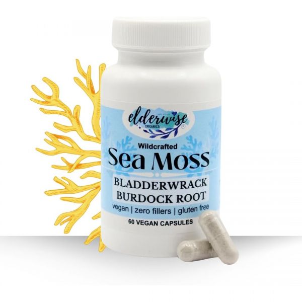 엘더와이즈 <b>오가닉스</b> 시모스 시모스와 우엉 블래더랙 혼합 생 포함 <b>슈퍼푸드</b> 비건 복량 하루 2개 1400mg  60 Count (Pack of 1)