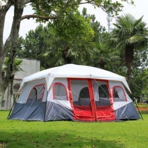 (현대Hmall) 캠핑온 투룸 대형 텐트 12인용 리빙쉘 사계절텐트