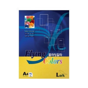 L5 플라잉칼라용지 160g A4 15매 개나리색