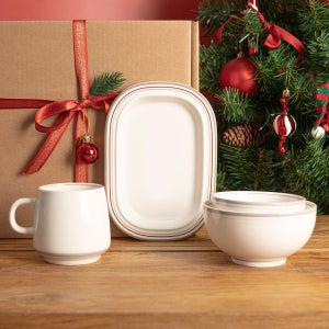 [시라쿠스] [크리스마스/선물포장] 시라쿠스 메이플 1인 혼밥 머그 그릇세트 4P