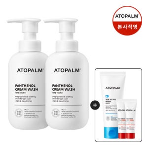 [아토팜] 판테놀 크림워시 300mlX2 (증정)탑투토워시 100ml+MLE크림 8ml*2 3/23~3/29