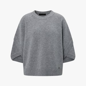 [MICHAA] 캐시미어 블렌딩 하프 슬리브 니트 [MIQ1KPO600]