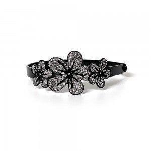 프리미엄 made in france 플라워 큐빅 헤어밴드 백화점 명품헤어핀