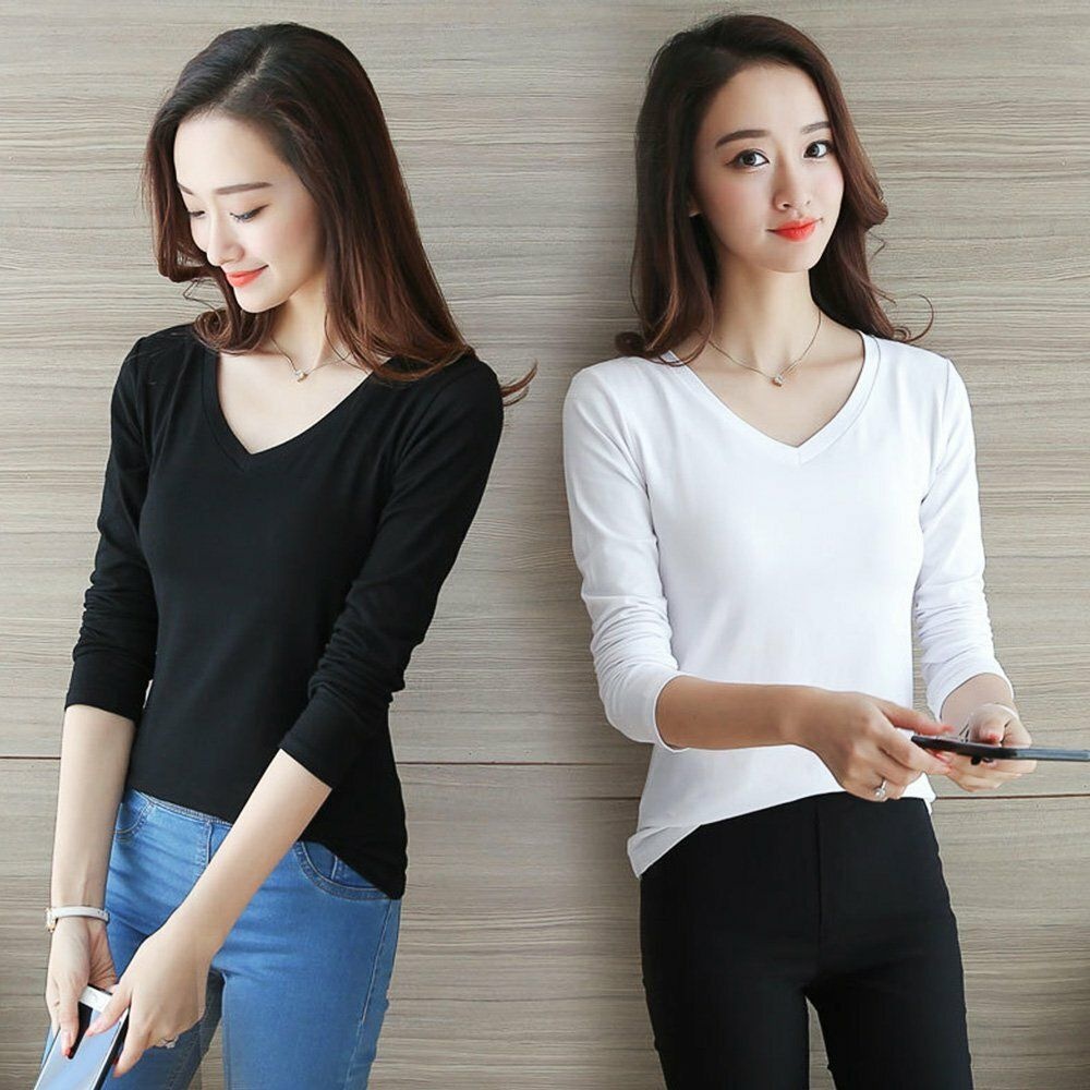 알티피아 여자 릴렉스 심플 원형넥 <b>V라인</b> 데일리 <b>티스탠다드</b>