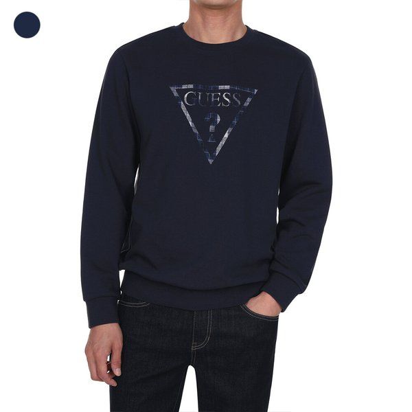 게스 체크삼각로고 FLEECE SWEATSHIRT KO4K04C6