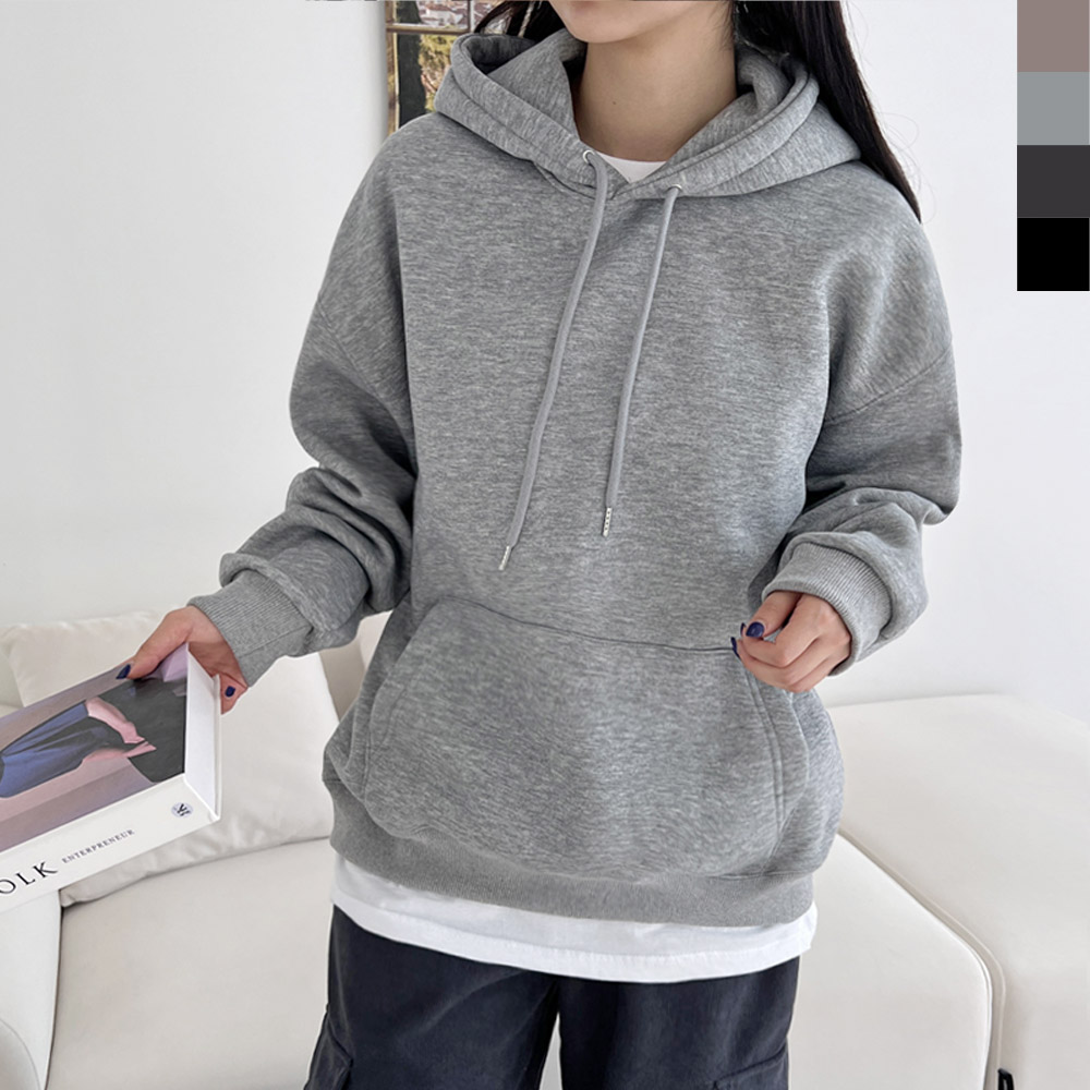 보드미 겨울 오버핏 기모 후드티 GBB HF760W