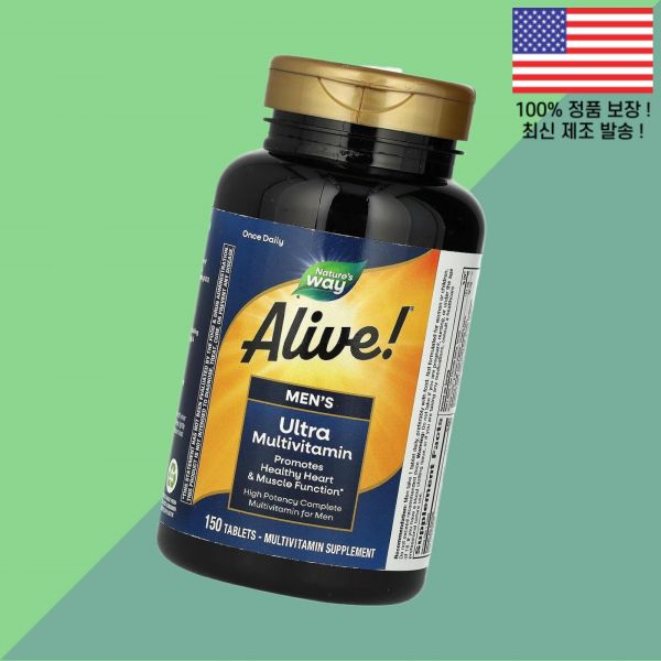<b>네이쳐스웨이</b> 얼라이브 <b>남성용</b> 울트라 멀티비타민 150정, 1개
