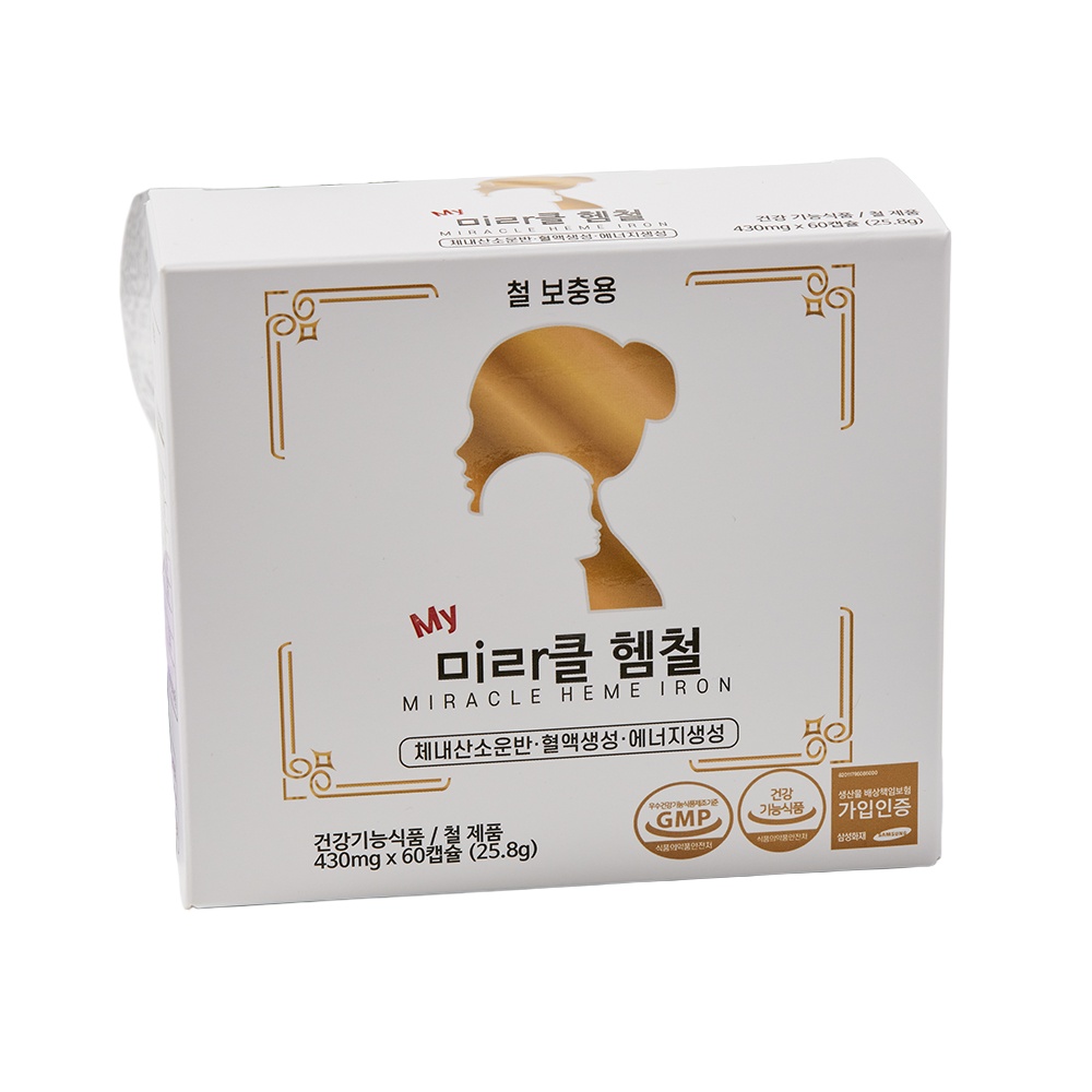 미라클헴철 철분제 60캡슐, 1개