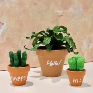 🪴페이퍼플라워 미니화분 아비스+스투키 / 필레아페페, 플라워 플로어 Flower Floor