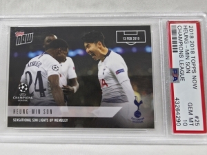 2018 TOPPS NOW 탑스 나우 손흥민 PSA 10 토트넘 핫스퍼 챔피언스 리그 축구 카드 JOY