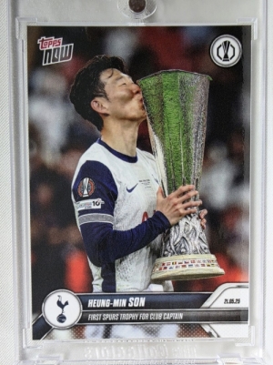 2024-25 TOPPS NOW 탑스 나우 손흥민 트로피 토트넘 핫스퍼 우승 챔피언 축구 카드