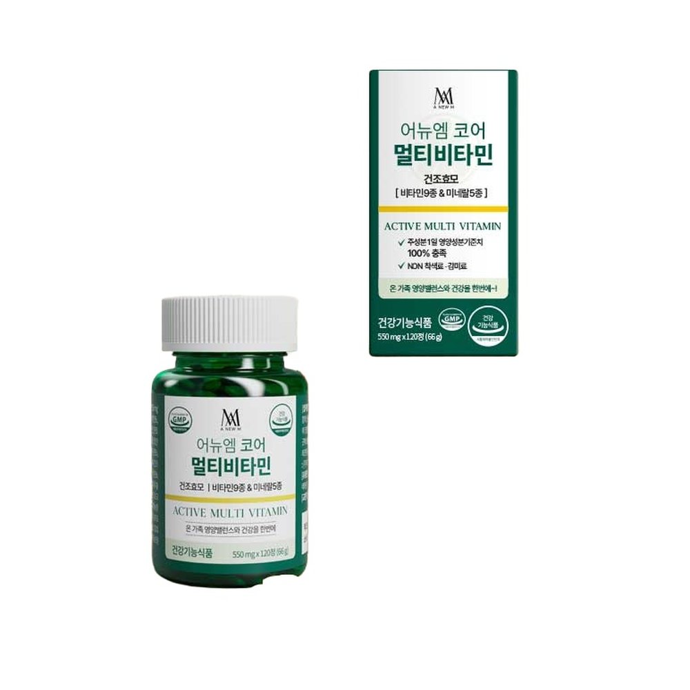 <b>미애부</b> 어뉴엠 코어 <b>멀티</b>비타민 비타민<b>미네랄</b> 550ml 120정  1개