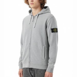 스톤아일랜드 25FW 6100067 Brushed Organic Cotton Fleece Full Zipper Hooded Sweatshirt (K2S15 S0M20 V0M64) 