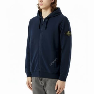 스톤아일랜드 25FW 6100067 Brushed Organic Cotton Fleece Full Zipper Hooded Sweatshirt (K2S15 S0A20 V0020) 