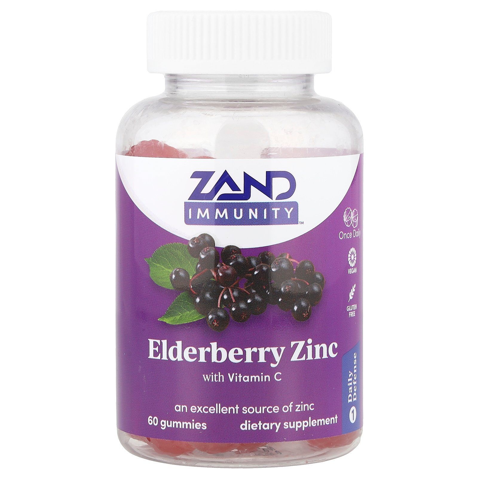 Zand IMMUNITY <b>엘더베리 징크</b> 비타민C 60 구미젤리