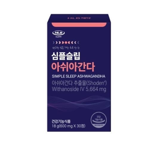 에이치엘비제약 심플슬립 <b>아쉬아간다</b> 600mg x 30정, 1개