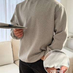 하프넥 폴라 기모 오버핏 맨투맨[XL-4XL]