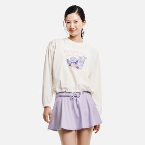 배럴 우먼 아트웍 루즈핏 우븐 커버업 오프화이트 [B6SWWCV001OWT 여자 비치웨어]