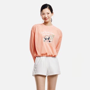 배럴 우먼 아트웍 루즈핏 우븐 커버업 피치 [B6SWWCV001PCH 여자 비치웨어]