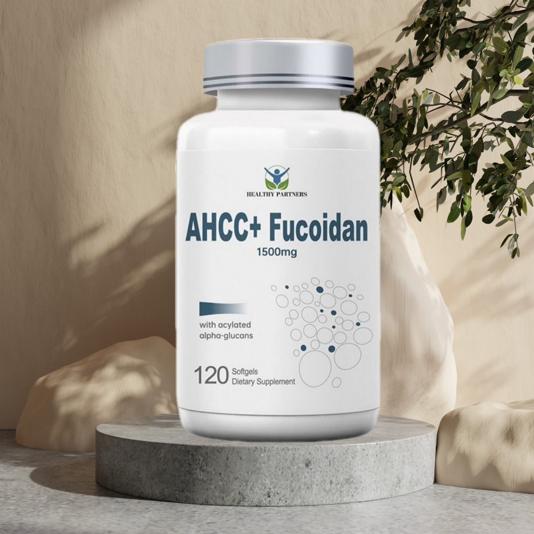 AHCC 후코이단 <b>표고버섯 균사체</b> 알파글루칸 미역귀 60캡슐, 1개