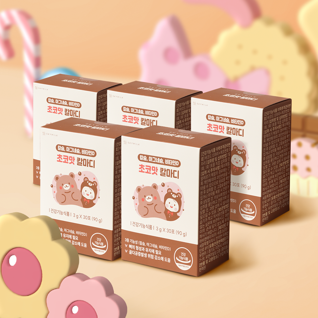 스카이밀크 초코맛 칼마디 뼈건강 영양제 30포, 5개