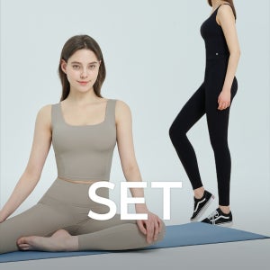 플렉스 요가브라 필라테스탱크탑 에어핏 퍼펙션 헬스장복장 브라탑+레깅스 세트