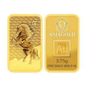 아시아골드 [아시아골드] 말 24k 순금 잠상 프레스 골드바 3.75g