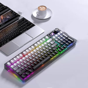 AULA 독거미  F98Pro V3 무선 기계식 키보드 RGB 핫스왑 성시축