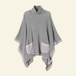펜디 키즈 하이넥 울블렌드 케이프 III 10-12y