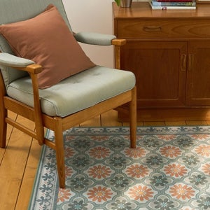 NEW 모로코 빈티지 타일 러그_청록