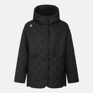 [데상트] 우먼스 퀼팅 롱 패딩 자켓 블랙 SR122PKT12 SR122PKT12_BLK0