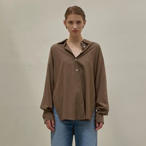 (BL-4170)크링클 사이드 오픈 보이프렌드 셔츠