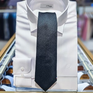 DUPONT [AK분당점] [듀퐁] 남성 자수 포인트 실크 슬림 넥타이 TE6SM62KA253TGE