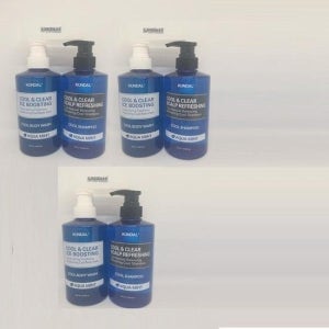 쿨 샴푸 아쿠아민트 500mlx3+쿨 아이스 부스팅 쿨 바디워시 아쿠아민트 500mlx3