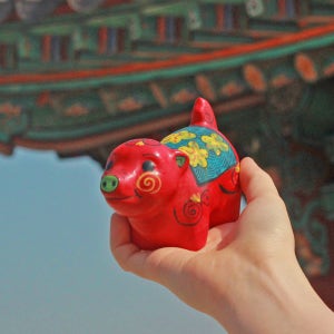 12지 돼지 빨강 , 장미경작가, 꼭두도예 장미경