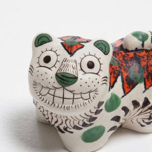 12지 미소 호랑이 하양 , 장미경작가, 꼭두도예 장미경