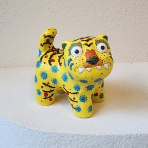 해 호랑이 (L) 노랑 , 장미경작가, 꼭두도예 장미경