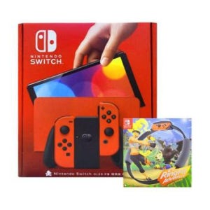 닌텐도 스위치 OLED 마리오 레드 본체 + 링 피트 어드벤처(게임칩/링콘 세트) 국 (S42238829)
