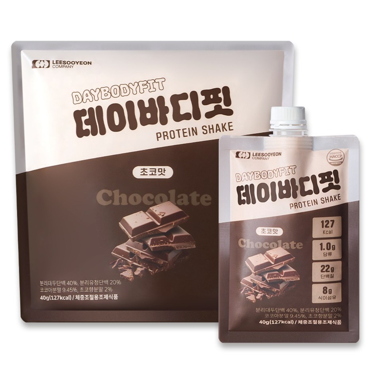 프로틴컴퍼니 데이바디핏 초코맛 40g, 7포, 1개
